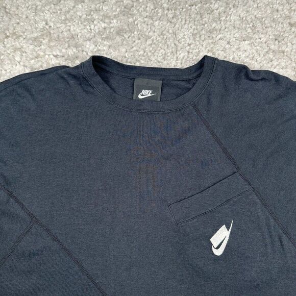 Nike Sportswear Black Oversized Dri Fit Long Sleeve Top - Picture 6 of 11